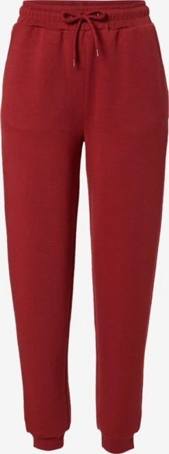 Only Play Lange Broeken Tapered Sportbroek Dames Karmijnrood