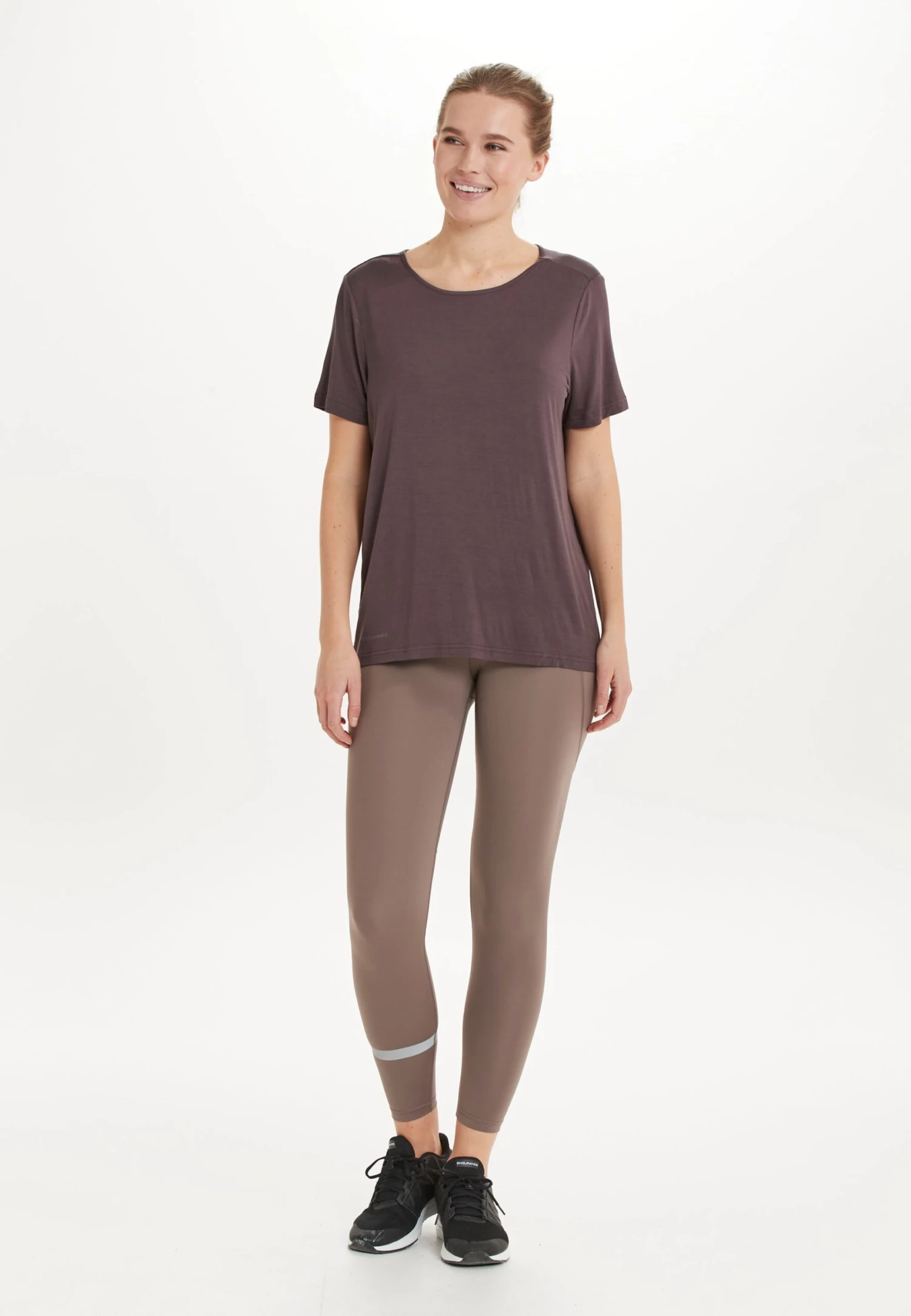 Endurance T-shirts Functioneel Shirt Siva Dames Bruin 5 Endurance T-shirts Functioneel Shirt Siva Dames Bruin - Afbeelding 3