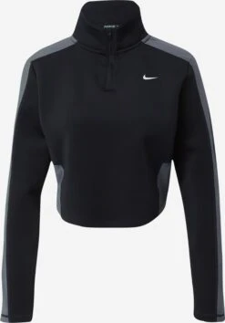 Nike Longsleeves Functioneel Shirt Dames Stone Grey / Zwart