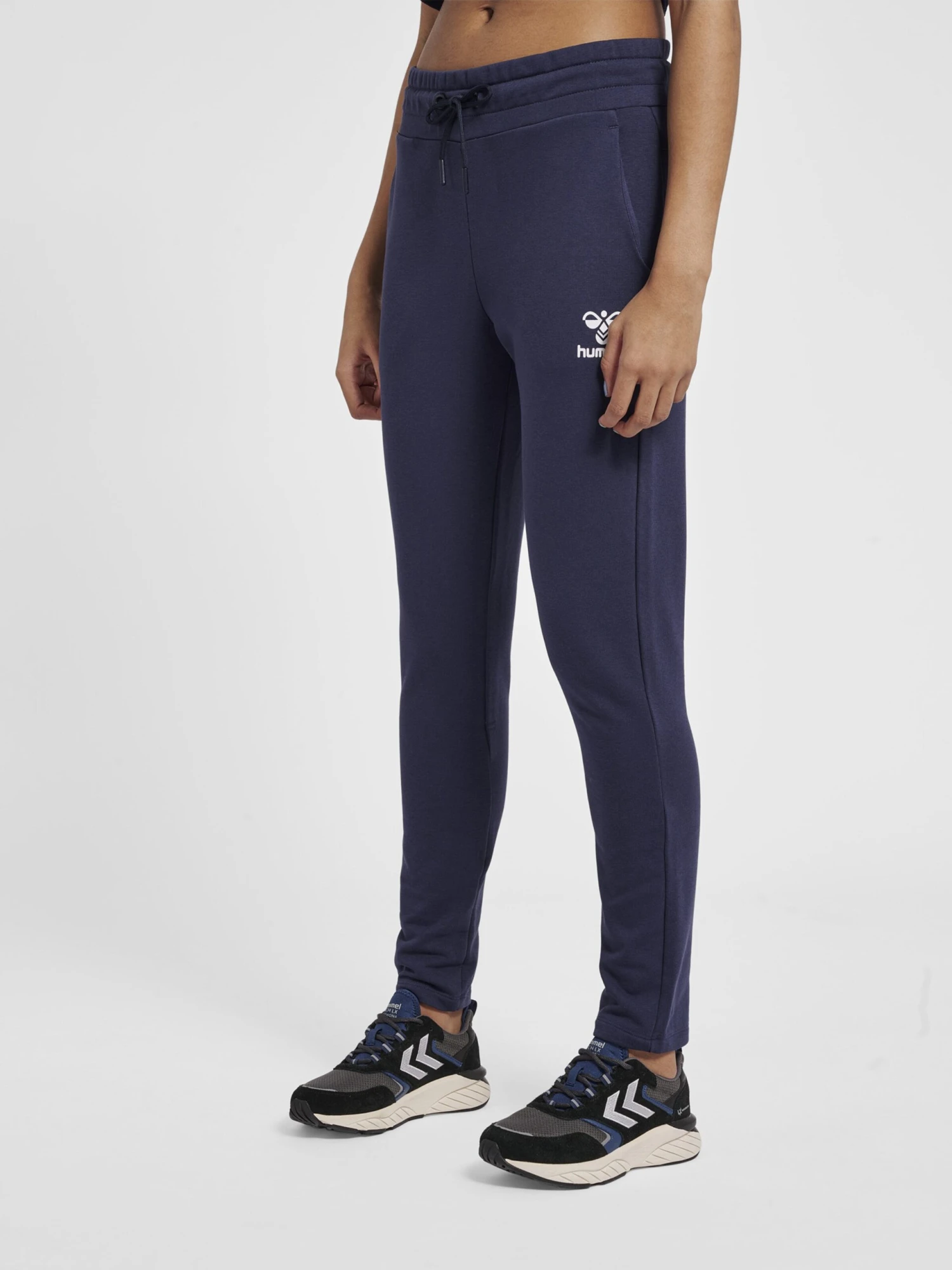 Hummel Lange Broeken Slimfit Sportbroek Dames Navy 6 Hummel Lange Broeken Slimfit Sportbroek Dames Navy - Afbeelding 4