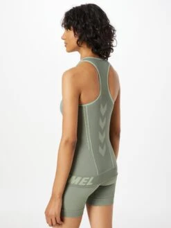 Hummel Tops Sporttop Dames Kaki / Pastelgroen -Hummel Winkel 40804d717b2c822a02eb62246a09a930