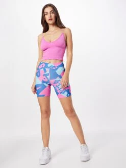 Shorts Skinny Sportbroek Dames Blauw / Pink -Hummel Winkel 446ca9e80ac62956844294218a2cc85c