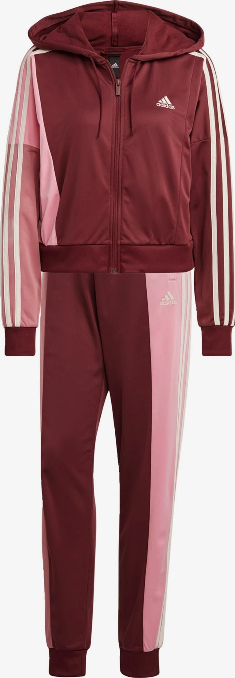 Adidas Sportswear Trainingspakken Trainingspak Dames Lichtroze / Bourgogne 3 Adidas Sportswear Trainingspakken Trainingspak Dames Lichtroze / Bourgogne