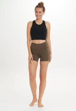 ATHLECIA Shorts Slimfit Sportbroek Almy Dames Olijfgroen -Hummel Winkel 699c22ddc996b4445c707613e3862817