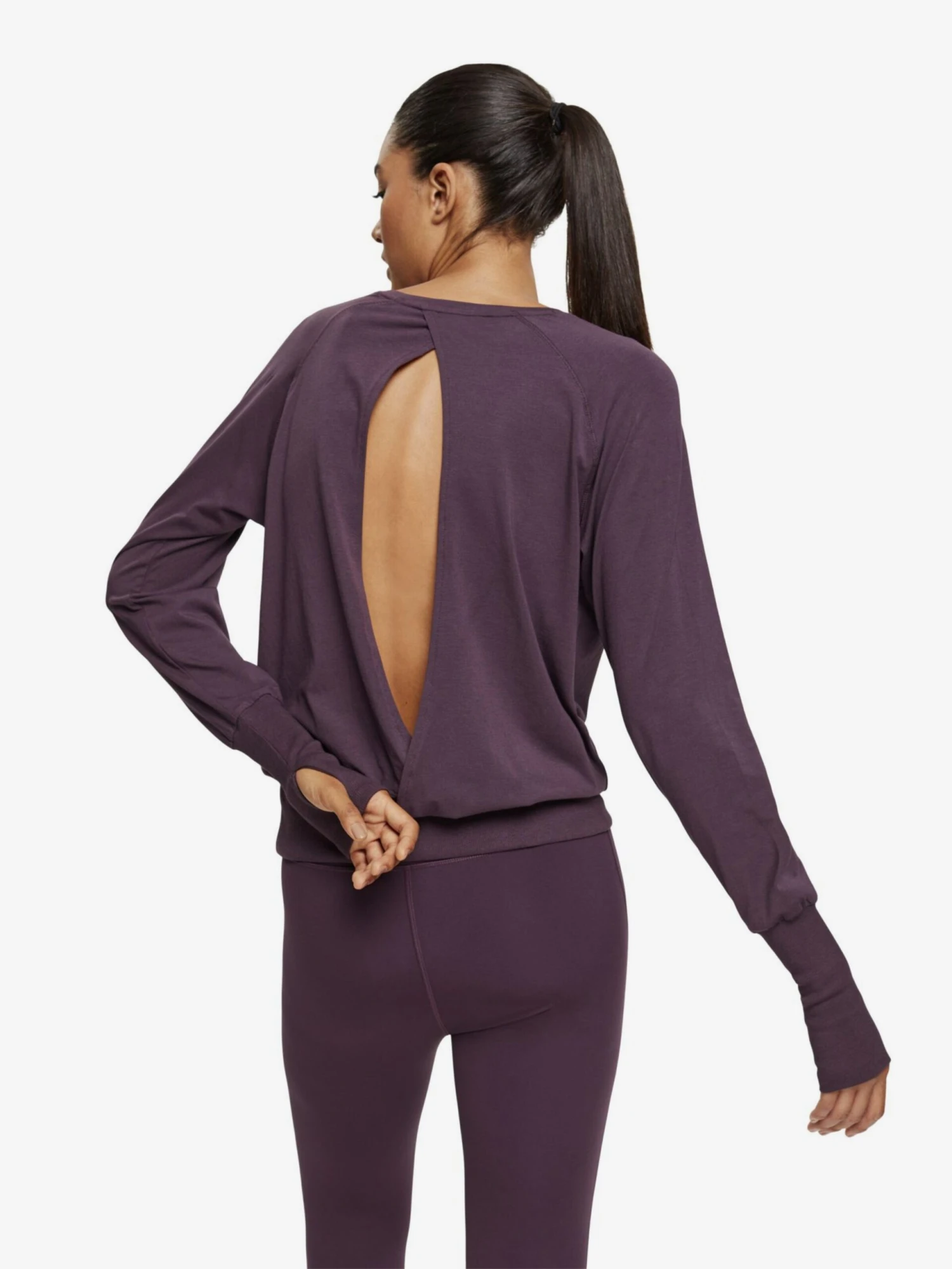 Longsleeves Functioneel Shirt Dames Aubergine 5 Longsleeves Functioneel Shirt Dames Aubergine - Afbeelding 3