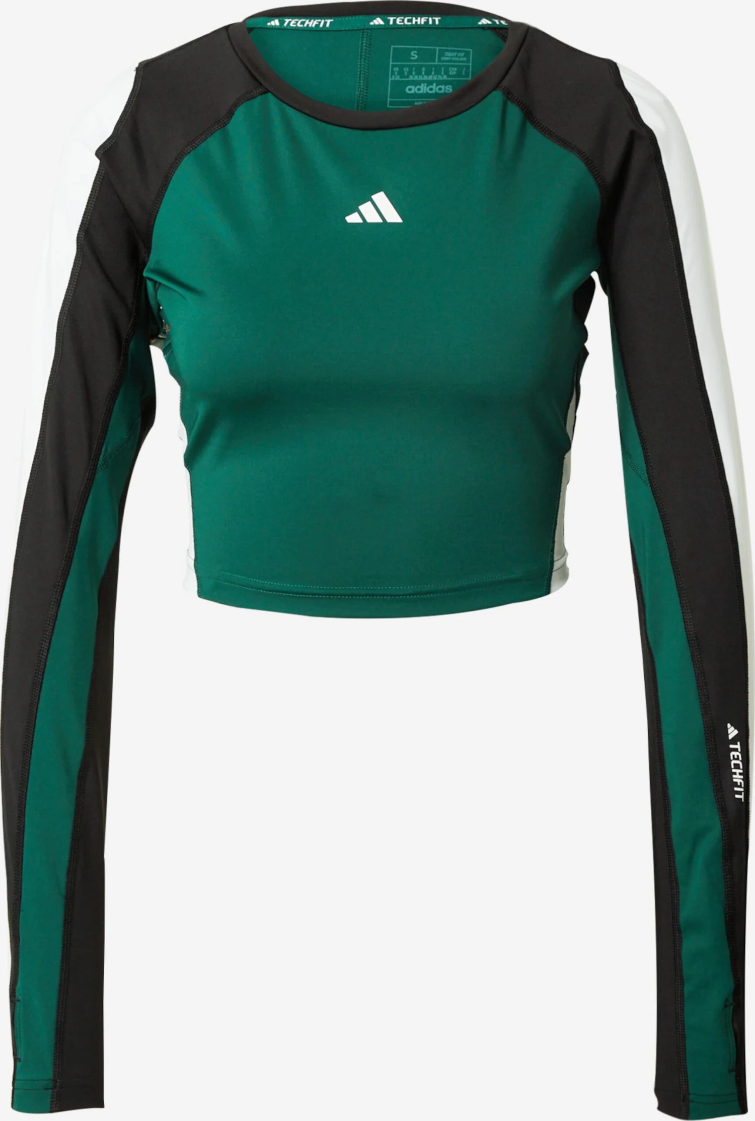 ADIDAS PERFORMANCE Longsleeves Functioneel Shirt Dames Groen / Zwart / Wit 3 ADIDAS PERFORMANCE Longsleeves Functioneel Shirt Dames Groen / Zwart / Wit