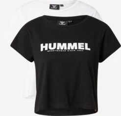 Hummel T-shirts Functioneel Shirt Dames Zwart / Wit