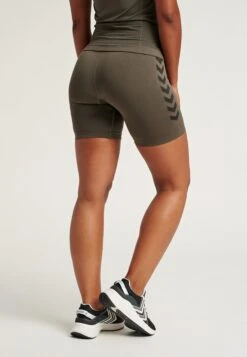 Hummel Shorts Skinny Sportbroek Dames Kaki / Zwart -Hummel Winkel 8a6a3781e9c1af2c3c671f3fd12c2d00