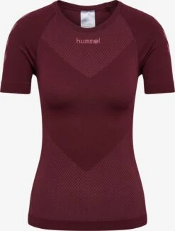 Hummel T-shirts Functioneel Shirt Dames Donkerrood