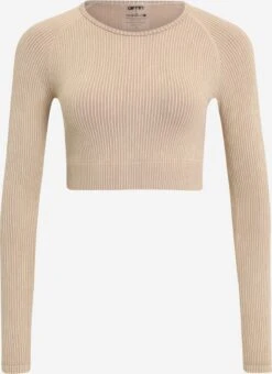 Aim'n Longsleeves Functioneel Shirt Dames Crème / Sand
