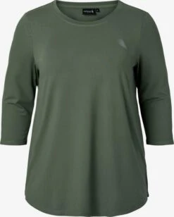 Longsleeves Functioneel Shirt ABASIC ONE Dames Kaki