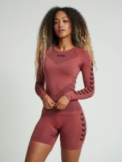 Hummel Longsleeves Functioneel Shirt Dames Pastelrood -Hummel Winkel ab2a6f8a831b5e4802240a01d631fc70