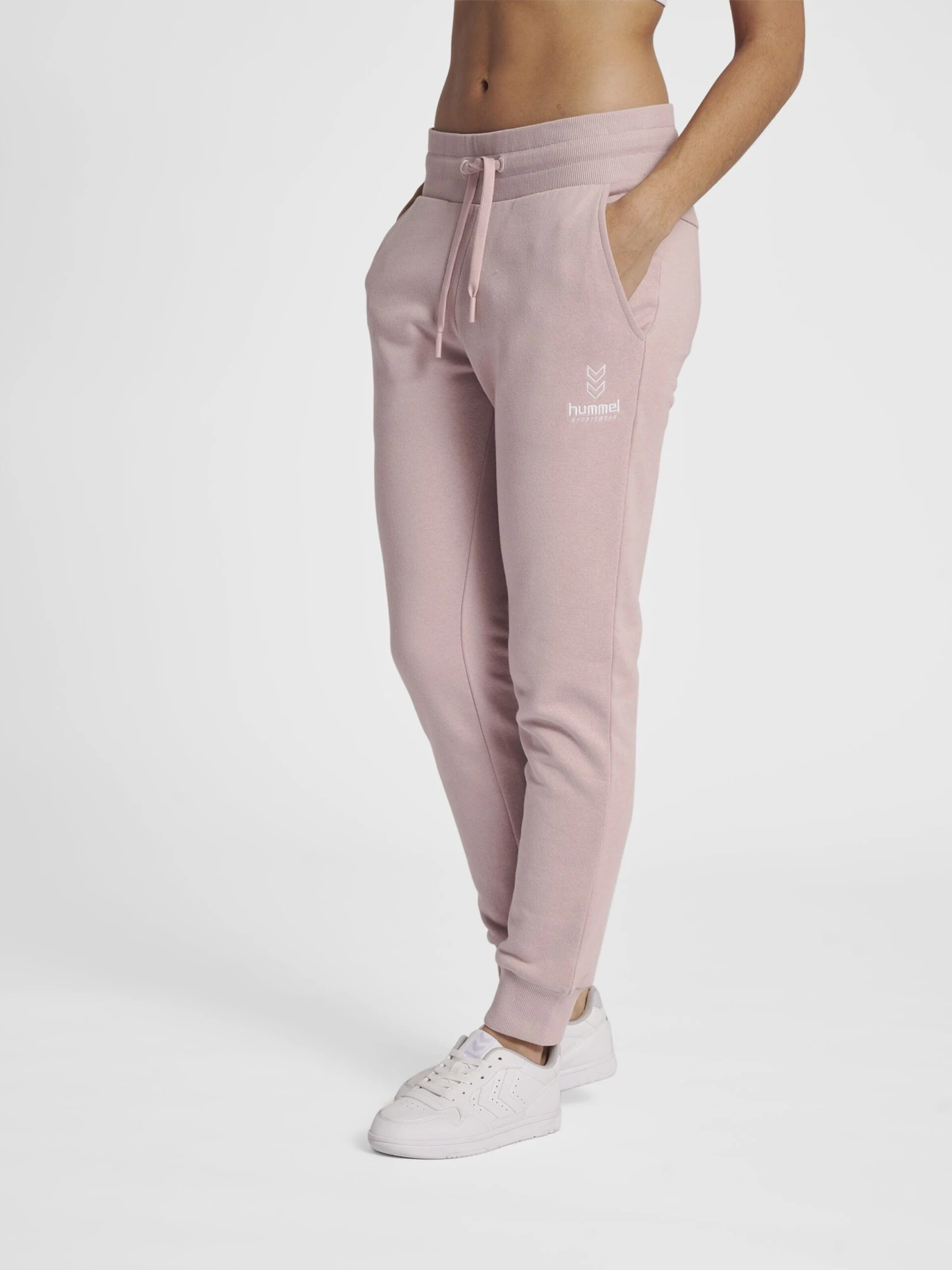 Hummel Lange Broeken Tapered Sportbroek Dames Pastelroze 6 Hummel Lange Broeken Tapered Sportbroek Dames Pastelroze - Afbeelding 4