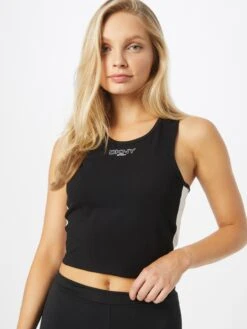 Tops Sporttop COLORBLOCK CROPPED TANK Dames Zwart -Hummel Winkel bcae50970aa6deb23f0a3843704dab5b