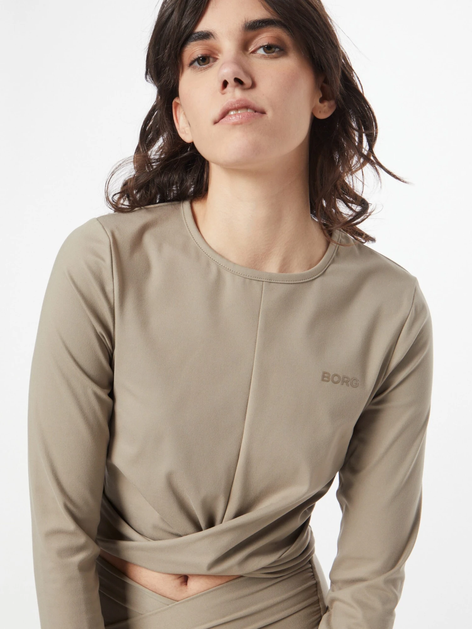 BJØRN BORG Longsleeves Functioneel Shirt Dames Aardetinten 4 BJØRN BORG Longsleeves Functioneel Shirt Dames Aardetinten - Afbeelding 2