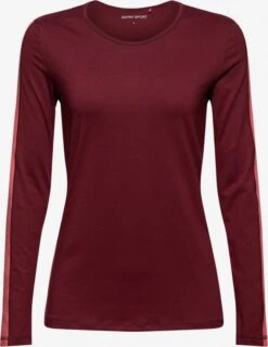 Longsleeves Functioneel Shirt Dames Bordeaux