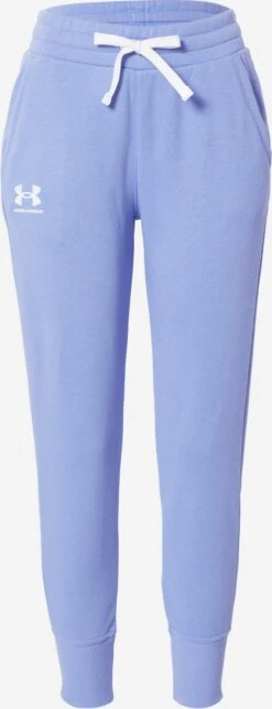 Under Armour Lange Broeken Tapered Sportbroek Rival Dames Lichtblauw