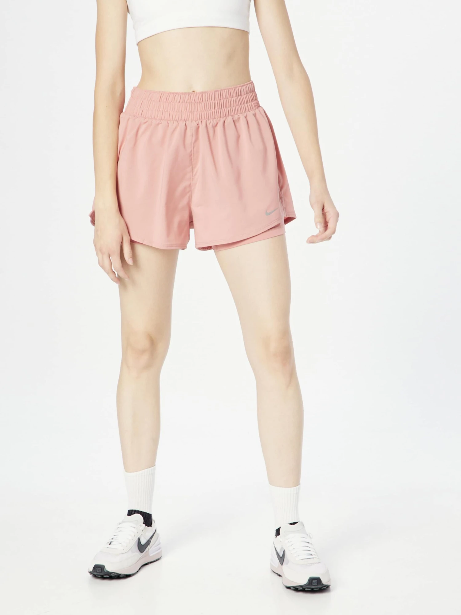 Nike Shorts Regular Sportbroek Dames Pastelrood 5 Nike Shorts Regular Sportbroek Dames Pastelrood - Afbeelding 3