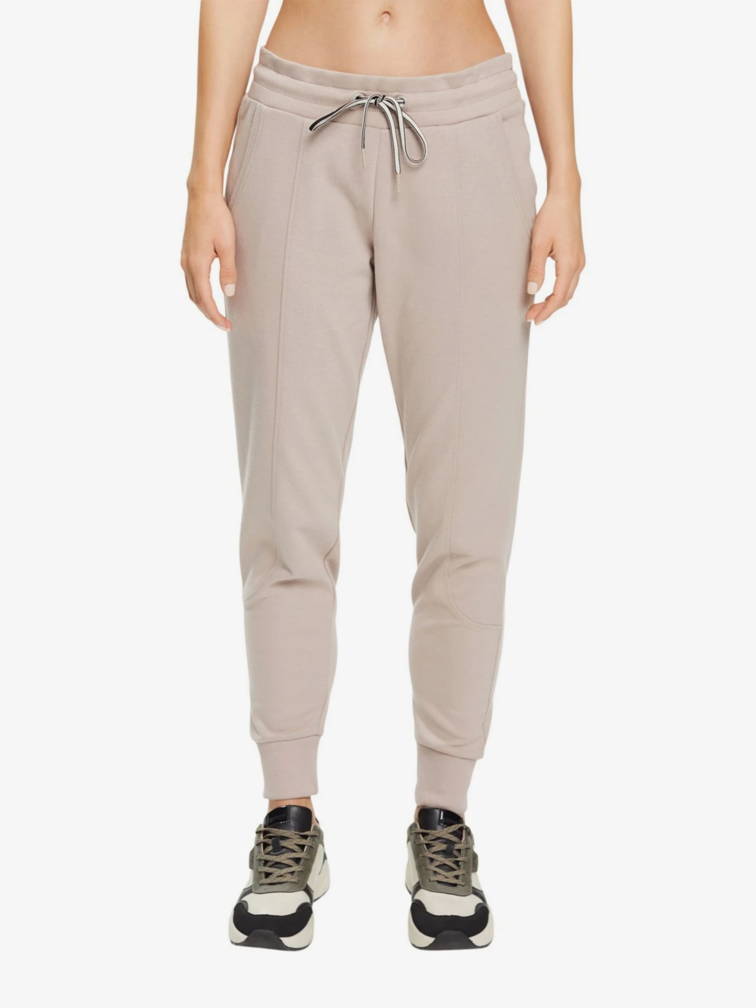 Lange Broeken Tapered Sportbroek Dames Beige 4 Lange Broeken Tapered Sportbroek Dames Beige - Afbeelding 2